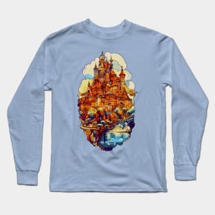 Art Nouveau Fantasy Castle Long Sleeve T-Shirt